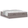 vidaXL Ottoman bed met matrassen 160x200cm stof taupe
