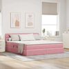 vidaXL Opbergbed met LED met matras met LED Roze 180 x 200 cm Fluweel