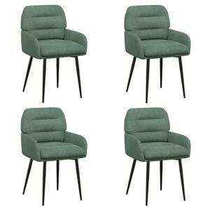vidaXL Eettafelstoelen 4 st fluweel Zeegroen 59 x 59,5 x 90 cm