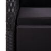 vidaXL 11-delige Tuinset met kussens poly rattan zwart