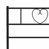 vidaXL Bedframe met hoofd- en voeteneinde metaal zwart 183x213 cm