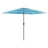 vidaXL Parasol met stalen paal 300x200x250 cm blauw