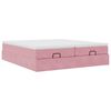 vidaXL Ottoman bed met matrassen 200x200cm fluweel roze