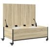 vidaXL Salontafel met wielen 91x55x34 cm bewerkt hout sonoma eiken