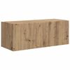 vidaXL Tv-meubelset Wandgemonteerd 5 pcs Zwart Bewerkt hout