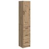 vidaXL Kastenset 2 st 33 x 34,5 x 87 cm Bewerkt hout Artisanaal eiken