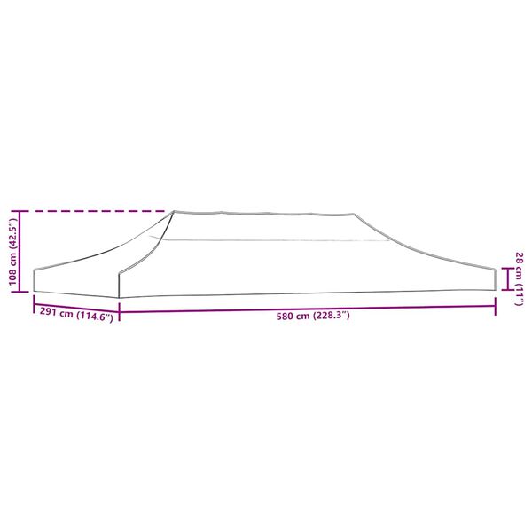 vidaXL Partytentdak 3x6 m blauw