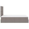 vidaXL Ottoman bed met matras en LED's 120x190 cm stof taupe