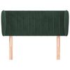 vidaXL Hoofdbord met randen 103x23x78/88 cm fluweel donkergroen