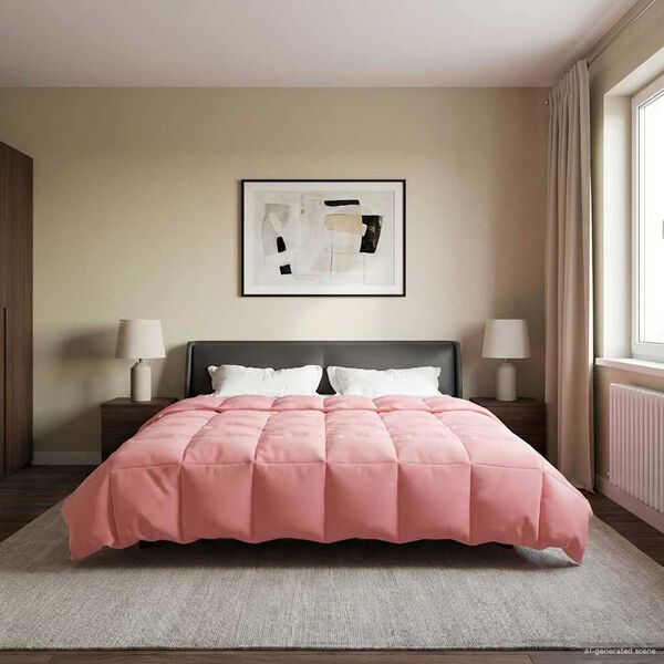 vidaXL Vol jaar dekbed Gekwilt Roze 200 x 220 cm Microfiber