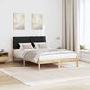 vidaXL Bedframe Bruin en zwart 150 x 200 cm Massief grenenhout