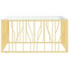 vidaXL Salontafel 100x100x50 cm roestvrij staal en glas