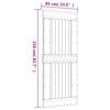 vidaXL Schuifdeur met beslag 85x210 cm massief grenenhout