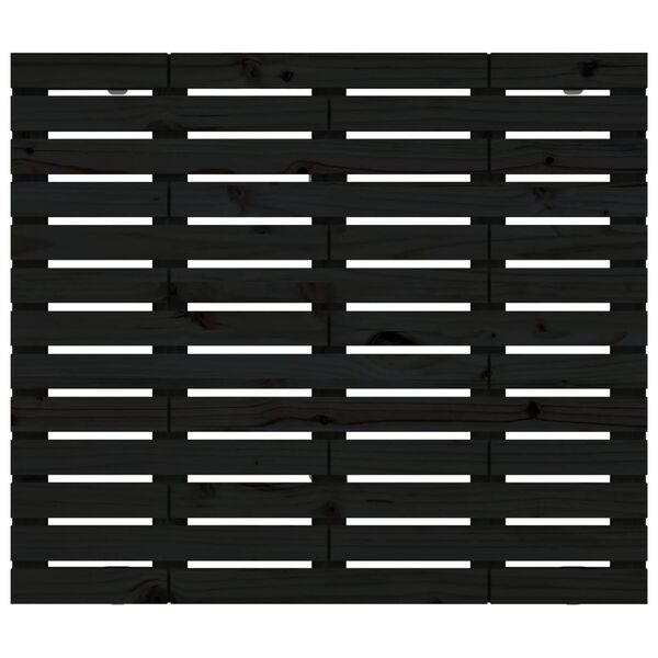 vidaXL Hoofdbord wandmontage 81x3x91,5 cm massief grenenhout zwart