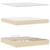 vidaXL Ottoman bed met matras 160x200cm stof cr&egrave;mekleurig