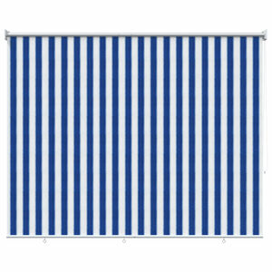 vidaXL Buitenrolgordijn 90% UV-blok Blauw en Witte Streep 160 x 140 cm