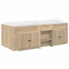 vidaXL Loft Bed Frame met Kast 3 st Sonoma Eiken Bewerkt hout