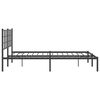 vidaXL Bedframe met hoofdbord metaal zwart 160x200 cm