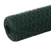 vidaXL Kippengaas 25x1,5 m staal met PVC coating groen