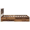 vidaXL Bedframe met hoofdeinde Oudhout 120 x 190 cm Bewerkt hout