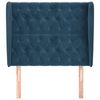 vidaXL Hoofdbord met randen 93x23x118/128 cm fluweel donkerblauw