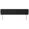 vidaXL Hoofdbord met randen 183x23x78/88 cm fluweel zwart