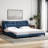 vidaXL Bedframe zonder matras "Hvar" stof blauw 200x200 cm