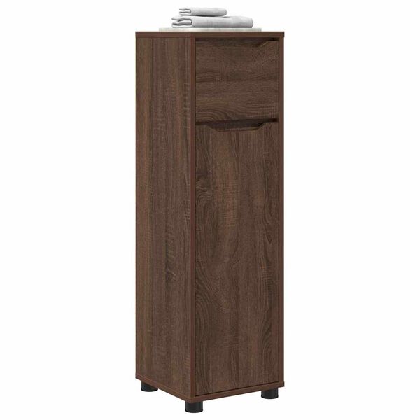 vidaXL Badkamer Kast Bruin Eiken 30,5 x 30 x 101 cm Bewerkt hout