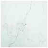 vidaXL Tafelblad 60x60 cm 6 mm gehard glas met marmeren design wit