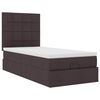 vidaXL Ottoman bed met matras en LED's 90x190cm stof donkerbruin