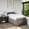 vidaXL Boxspring met matras stof taupe 90x200 cm