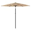 vidaXL Parasol met stalen paal 268x268x226 cm bruin