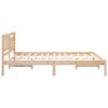 vidaXL Bedframe met hoofdeinde Bruin 150 x 200 cm Massief grenenhout