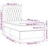 vidaXL Boxspring met matras en LED stof zwart 100x200 cm