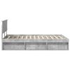 vidaXL Bedframe met hoofdeinde Beton 120 x 190 cm Bewerkt hout