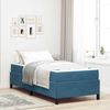 vidaXL Bedframe met matras Donkerblauw 90 x 190 cm Stof