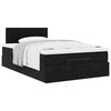 vidaXL Ottoman bed met matras 120x200cm fluweel zwart