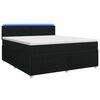 vidaXL Boxspringbed met matras met hoofdeinde Zwart 160 x 200 cm Stof