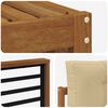 vidaXL Buiten bankenset met kussen 6 pcs Natuurlijk en Beige