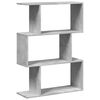 vidaXL Kamerscherm / boekenkast 3-laags 70x24x97 cm hout betongrijs
