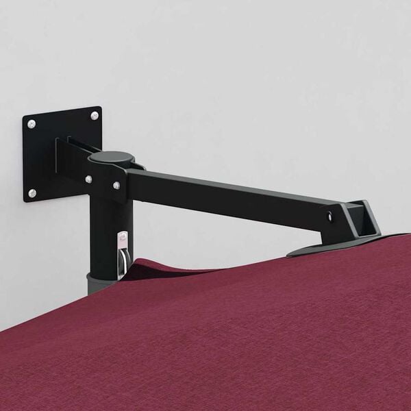 vidaXL Tuinparasol Rood en Zwart 248 x 248 x 148 cm Polyester en staal