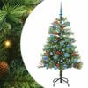 vidaXL Kunstkerstboom met LED -striplichten Groen 150 cm PVC en Metaal