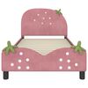 vidaXL Bedframe voor kinderen met hoofdbord Roze 80 x 200 cm Fluweel