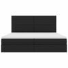 vidaXL Opslag bed met matras met matras Zwart 200 x 200 cm Polyester