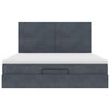 vidaXL Ottoman bed met matrassen 180x200cm fluweel donkergrijs