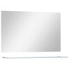 vidaXL Wandspiegel met schap 100x60 cm gehard glas