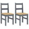 vidaXL Eetkamerstoelen 2 st PANAMA 40x46x90 cm grenenhout grijs
