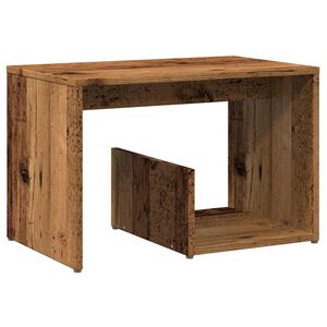 vidaXL Bijzettafel 59x36x38 cm bewerkt hout oud houtkleurig