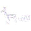 vidaXL Reindeer and Sleigh Christmas Decoration LOVIISA 240 LED's