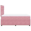vidaXL Boxspring met matras fluweel roze 120x190 cm